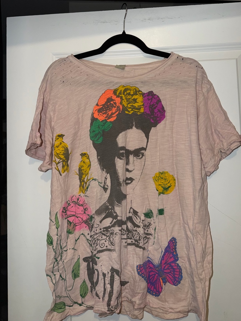 Magnolia Pearl Pink Graphic Tee with Multicolor Floral Print